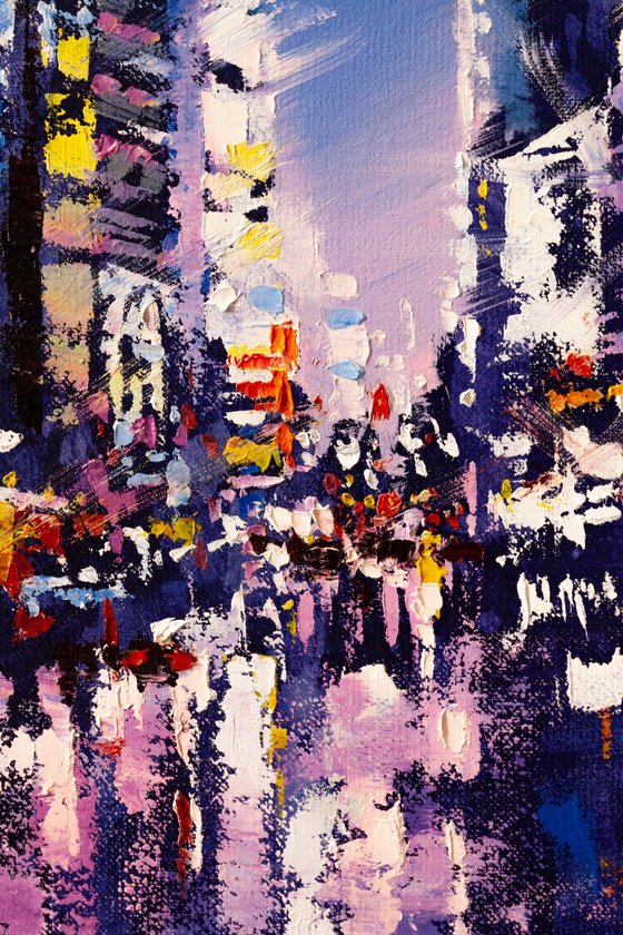 Night city lights