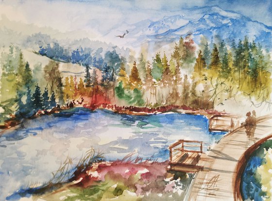 Nature wall art, Watercolor original wall art