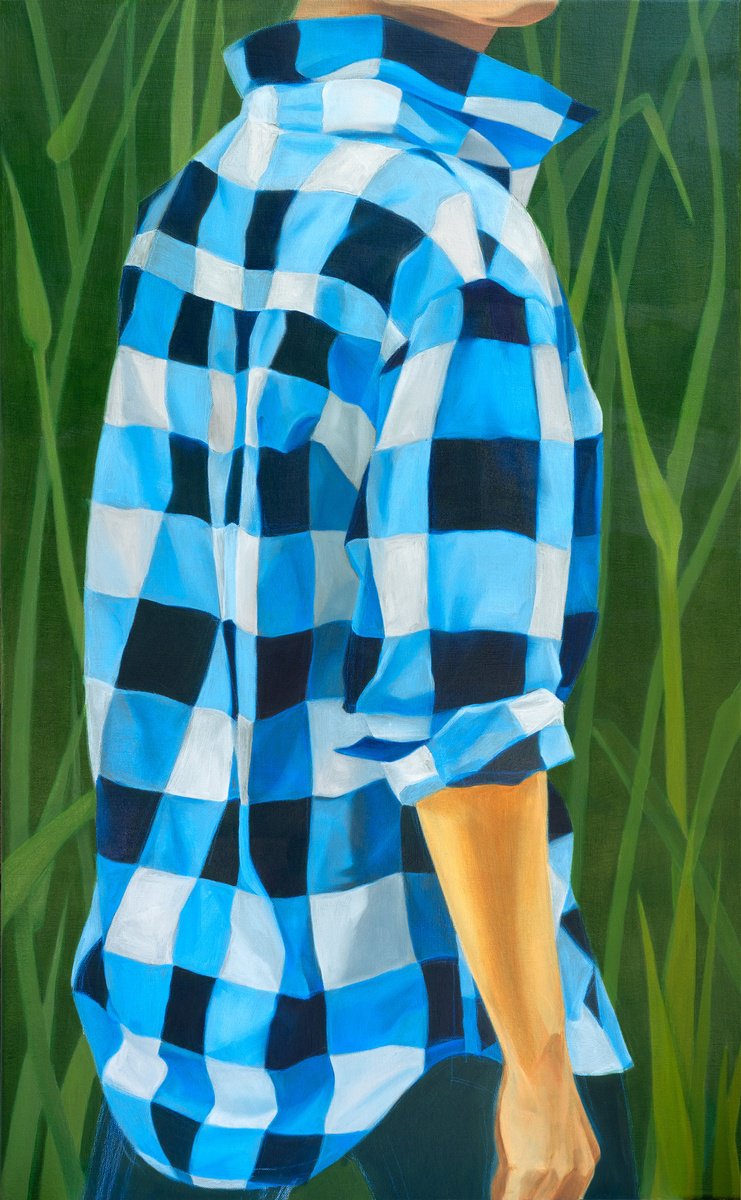 Photorealistic Portrait Oil Painting By Ara Youn, 26 X 38, The Explorer, Original Artwork