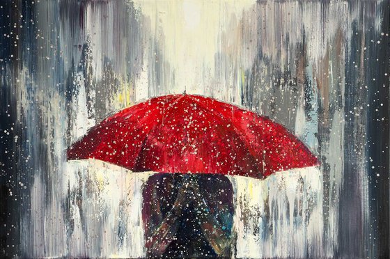 'Red Umbrella Rain'