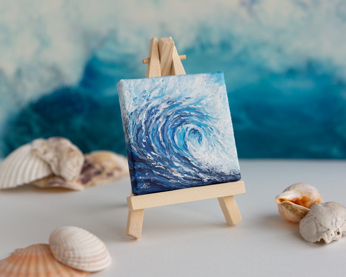 Blue wave miniature by Kateryna Nazarenko