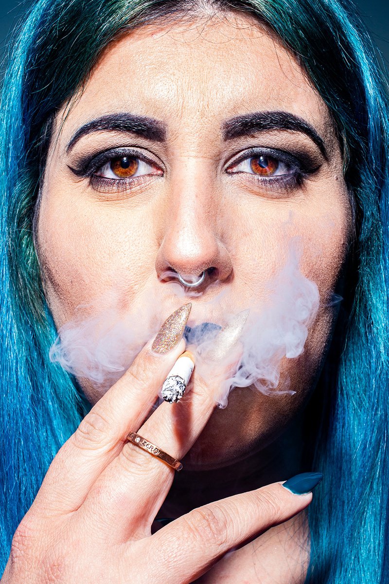 Woman Smoke by Salvatore Matarazzo