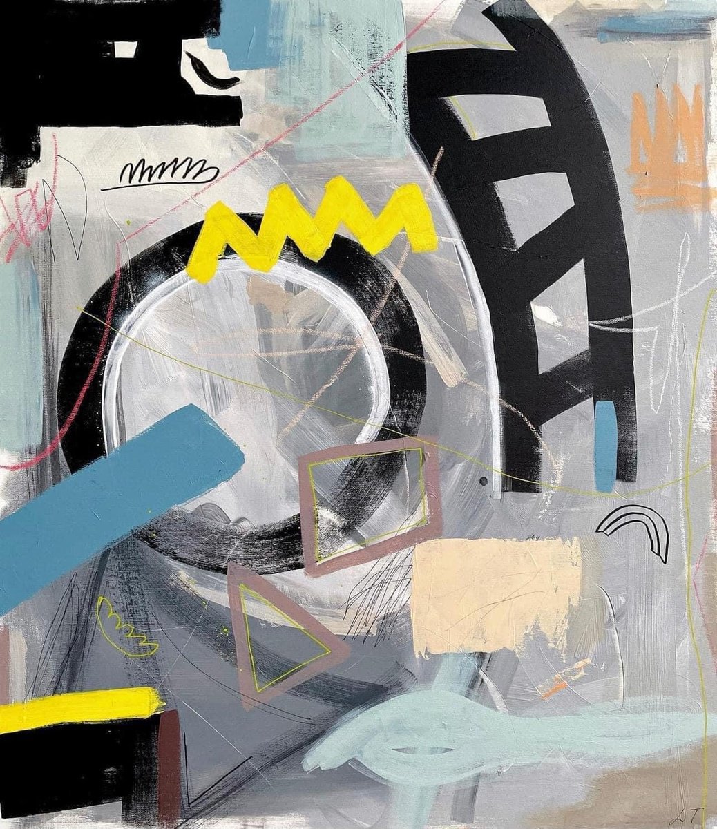 Abstract Acrylic Painting By Tanya Lytko, 28 X 31", "Portal", Original Artwork