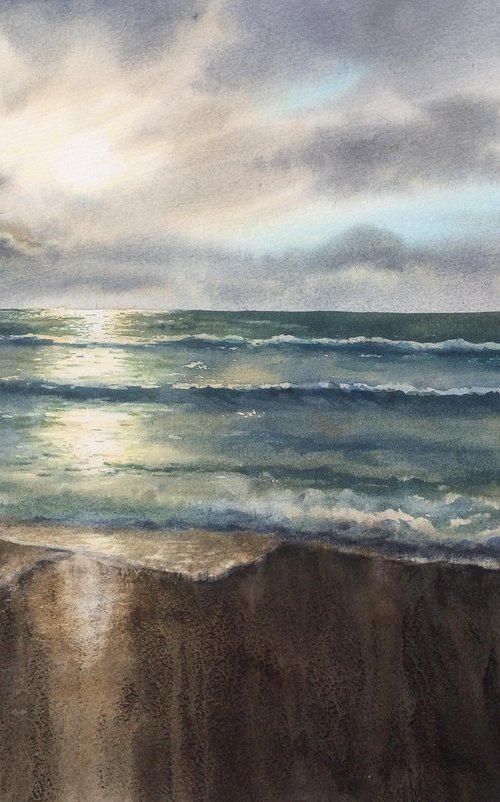 After the Storm the Sun Will S by Olga Beliaeva Watercolour