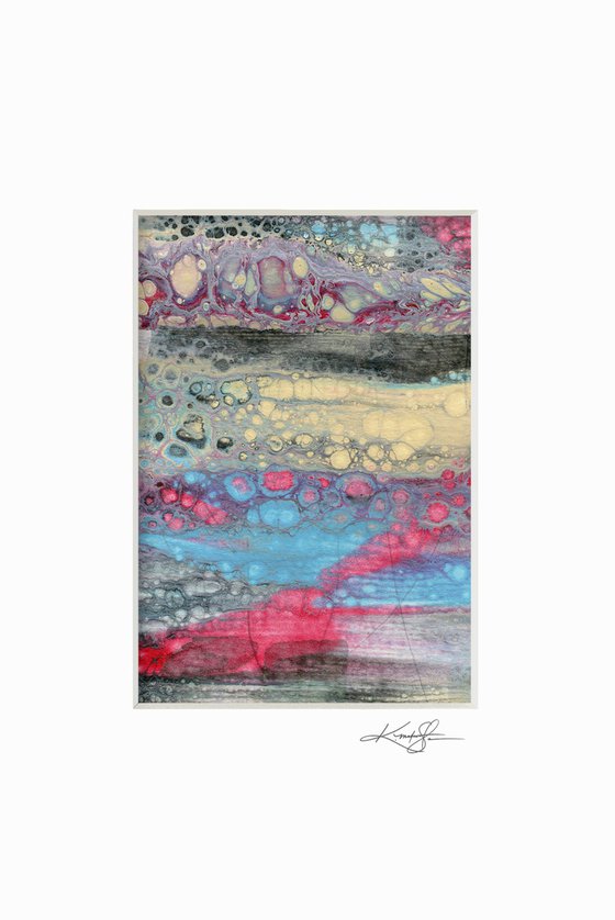 Abstract Dreams Collection 8 - 4 Small Matted paintings by Kathy Morton Stanion