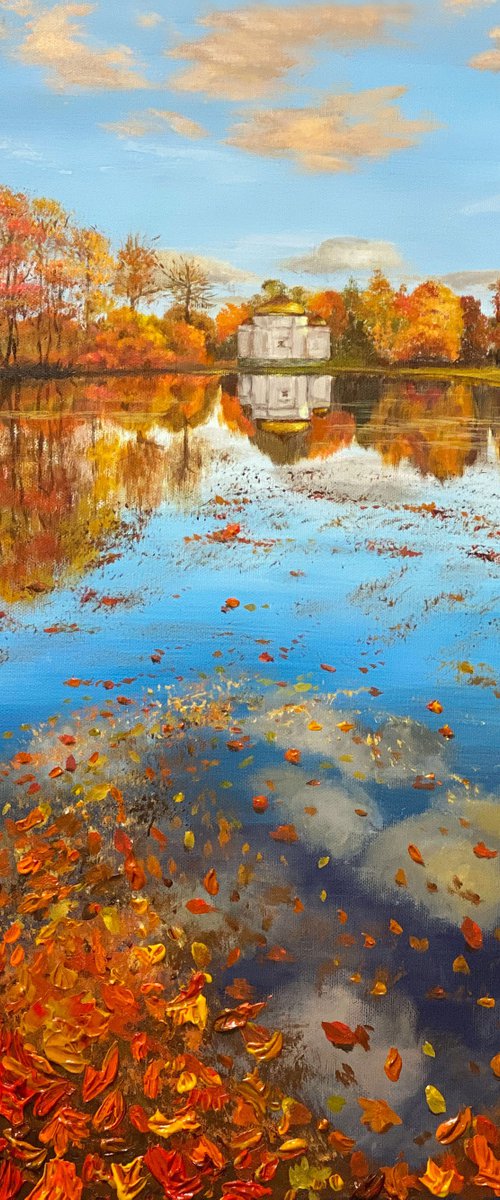 Gold Autumn, 50 х 60 cm, acrylic on canvas by Marina Zotova