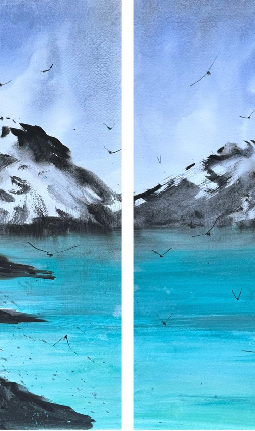 Magical Abstract Lake by Yuliia Sharapova