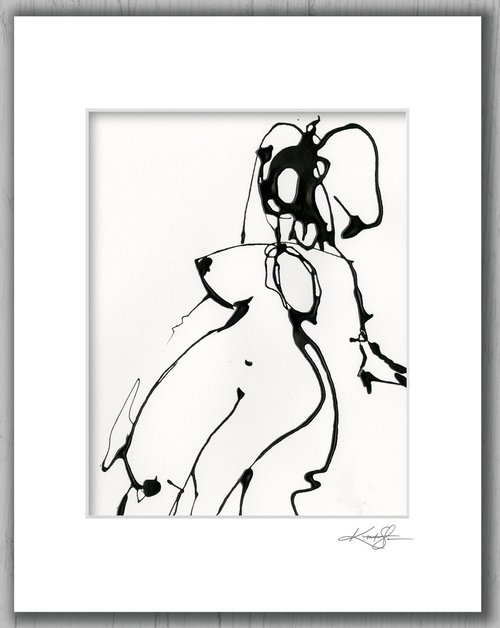 Doodle Nude 25 - Minimalistic Abstract Nude Art by Kathy Morton Stanion by Kathy Morton Stanion