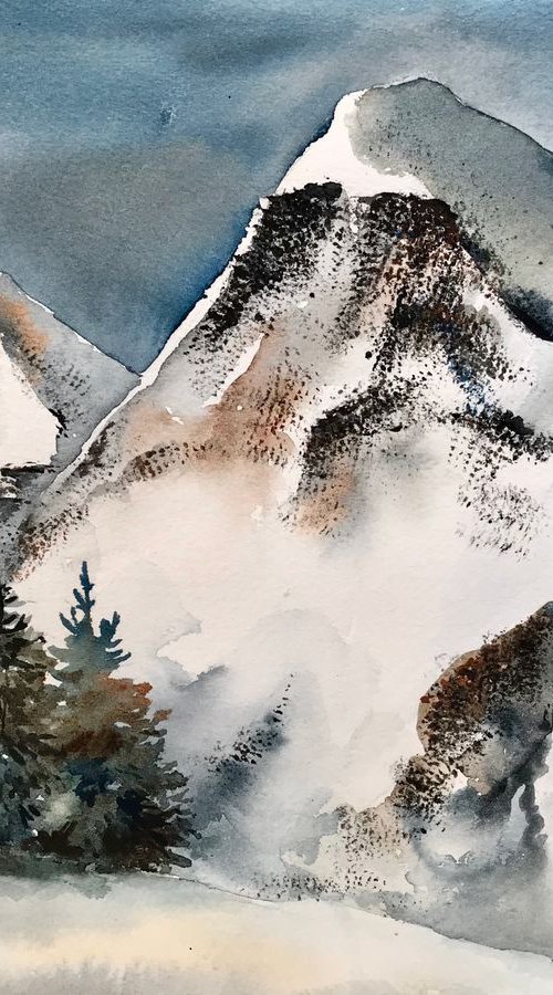 Snowy Mountains by Eugenia Gorbacheva