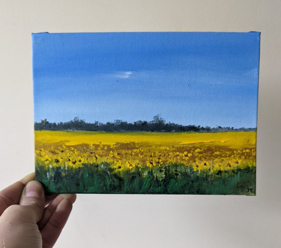 Miniature Sunflowers Landscape