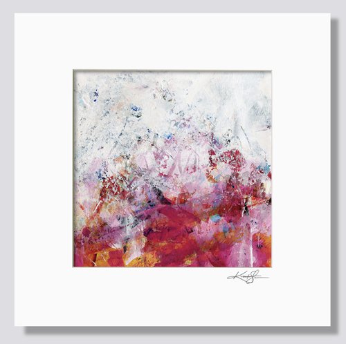 Pink Meadow - Abstract Textural Flower Painting by Kathy Morton Stanion by Kathy Morton Stanion