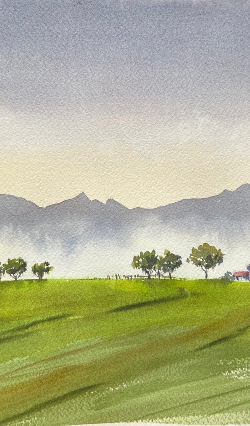 Swiss landscape by Krystyna Szczepanowski