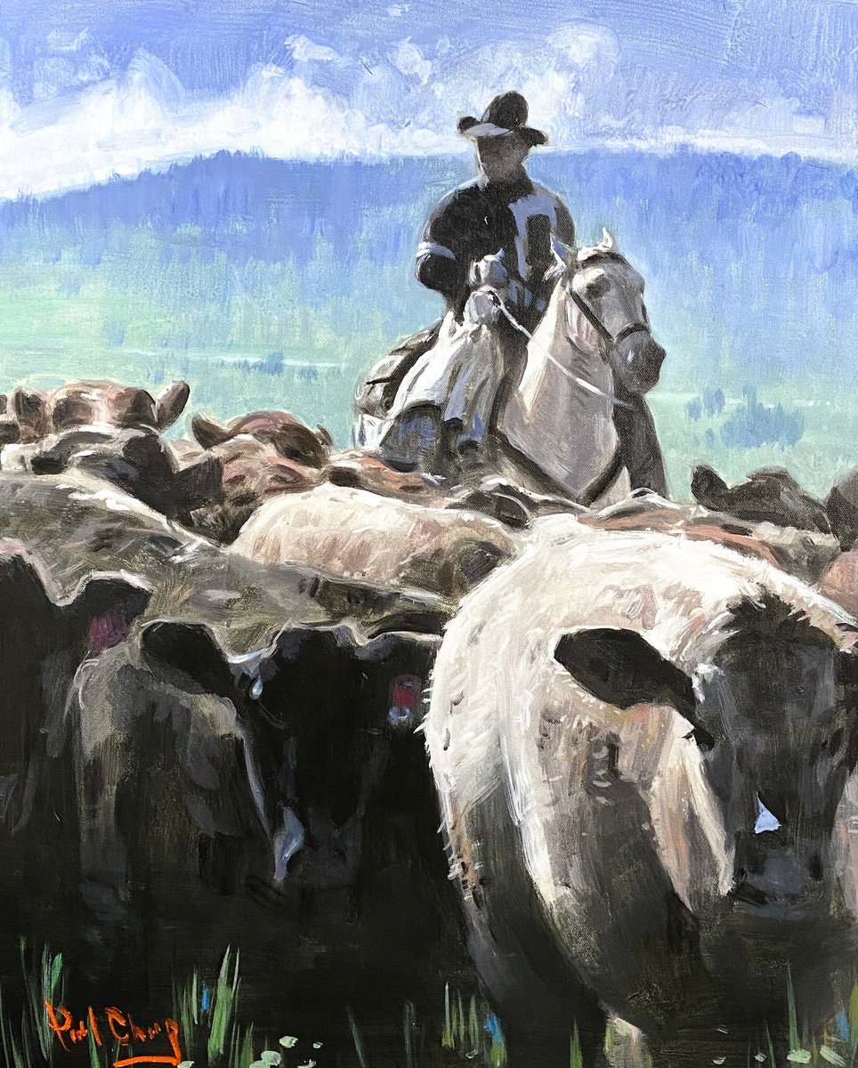  Cowboy Life No.26 By Paul Cheng, 24 X 30, Artwork For Sale On Artfinder