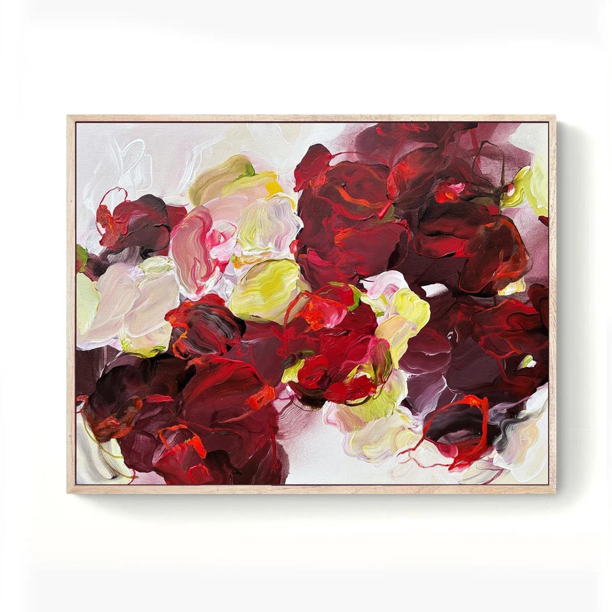 Abstract Acrylic Painting By Anna Maiko, 47 X 35, Sex In The Blooms, Original Artwork