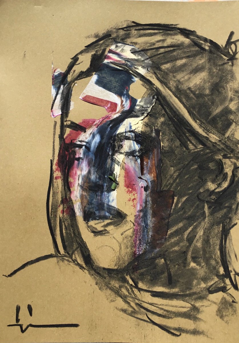 Expressive Charcoal Drawing , Anabella By Dominique Deve, 8 X 11, Artwork For Sale On Artfinder