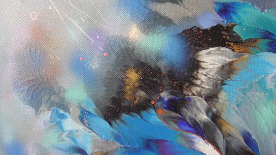 Abstract Floral Blues