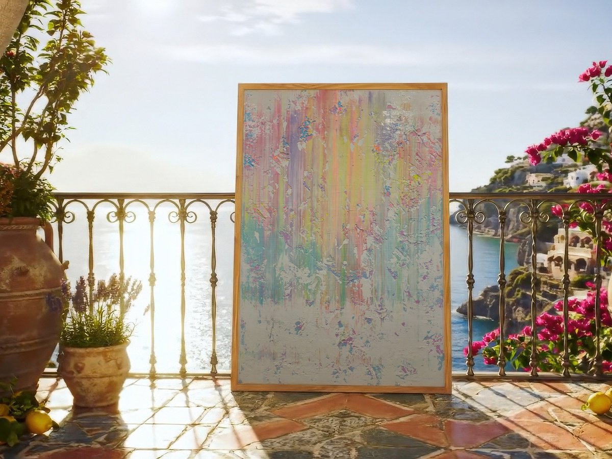 Abstract Acrylic Painting By Alex Senchenko, 39 X 59, Abstract 2473, Original Artwork