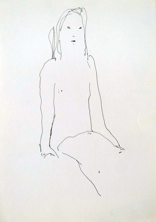The Nude Study, life sketch 21x29 cm ESA11 by Frederic Belaubre