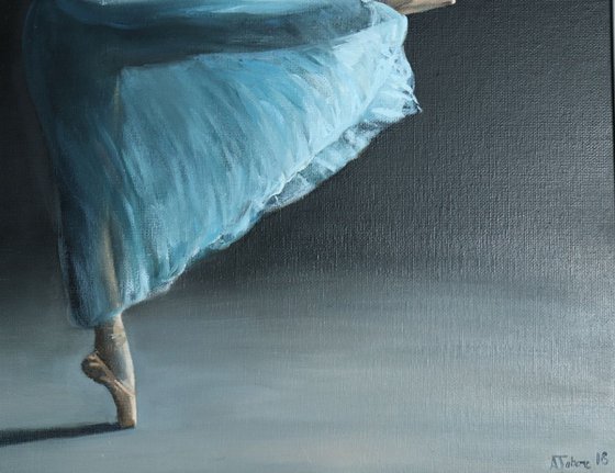 Movement, Portrait of a Dancer, Ballet, Ballerina, Young Dancer Painting