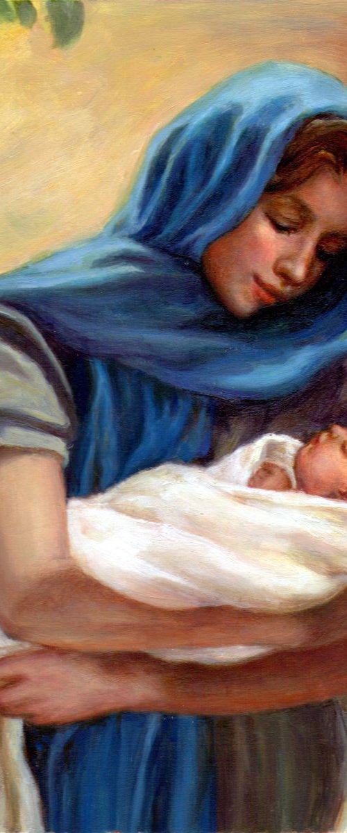 Mary and Child by QI Debrah