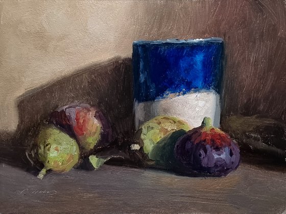 Figs, Nuts and a Blue Cup