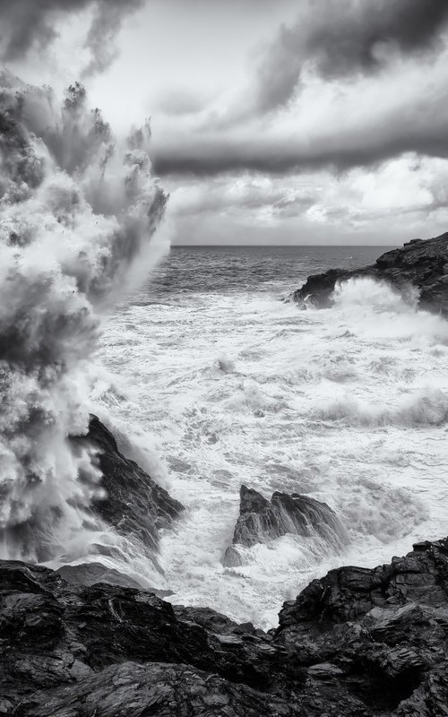 Crashing Wave at Trevose Lighthouse by Paul Nash