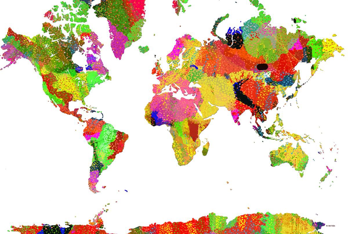 World Map 13 by Marlene Watson