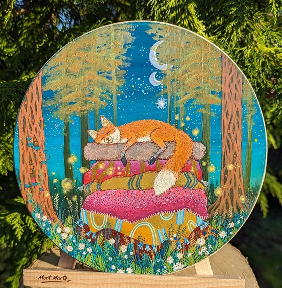Whimsical Fairytale Painting, The Princess & The Pea, Fox