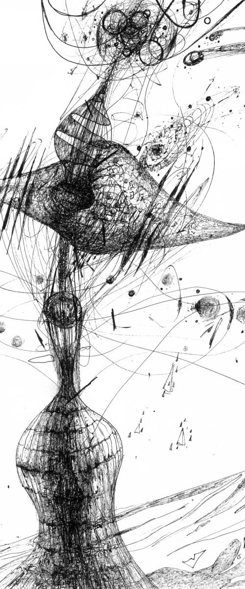 Collect KLOSKA s drawings Spontane unique style Flowers of eternity superbe signed original at affordable price by Kloska Ovidiu