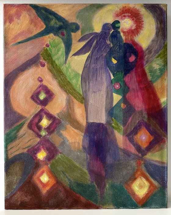 Born of the embrace of light and shadow