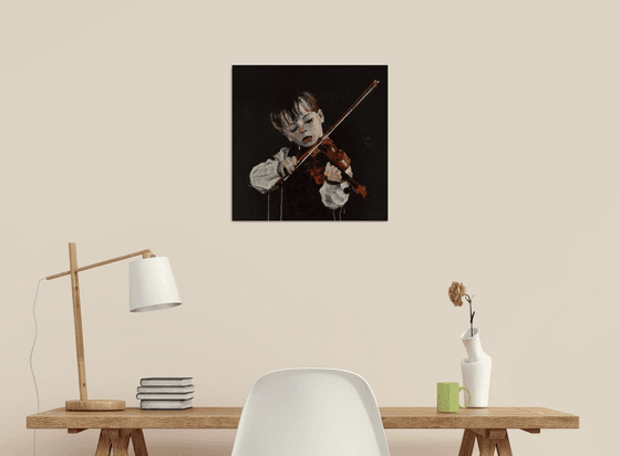 The boy and his violin