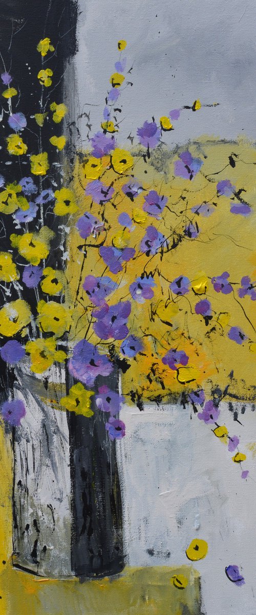 Still life yellow and purple  - 8823 by Pol Henry Ledent