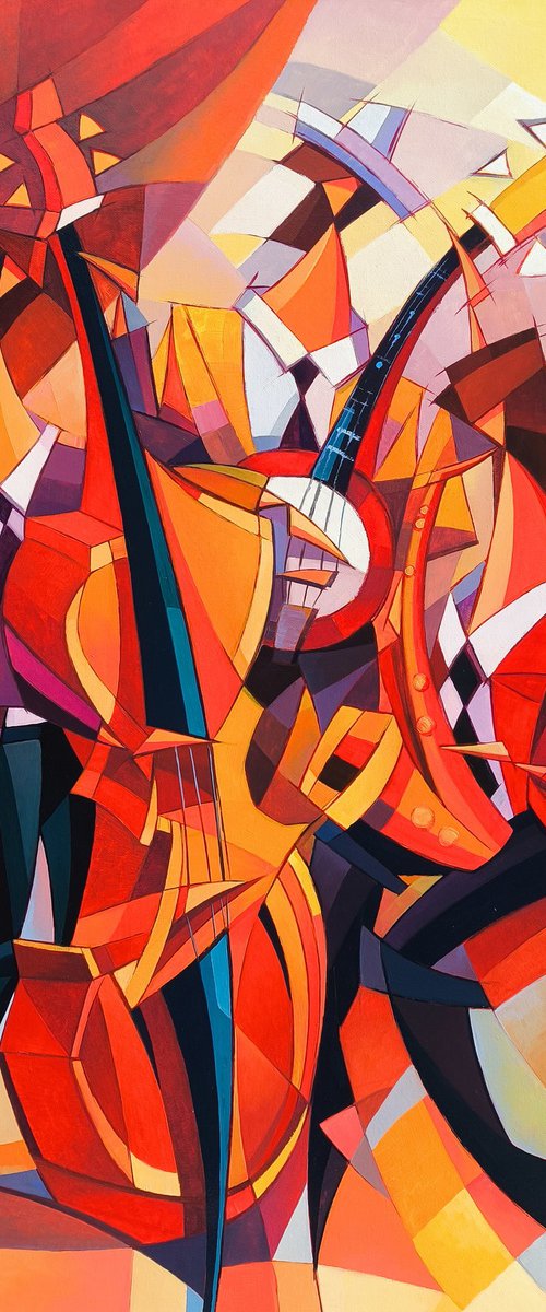 Cubist Jazz Trio by Narek Qochunc