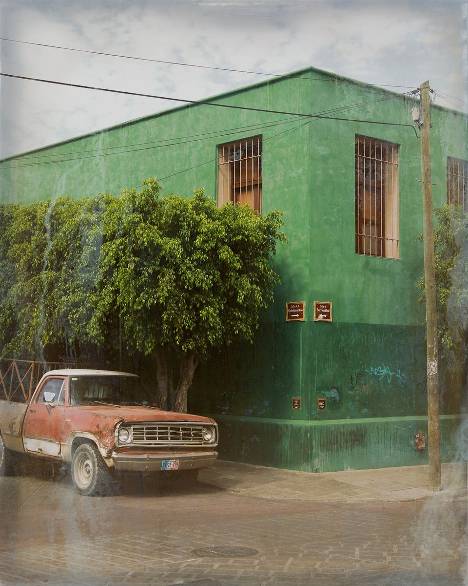 Photorealistic Photograph , Street Corner, Mexico By Louise O