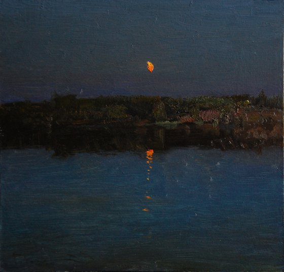 Moon over the river