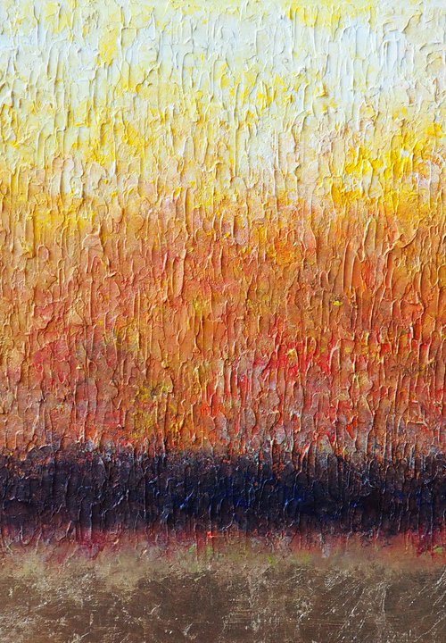 GOLDEN LANDSCAPE by VANADA ABSTRACT ART