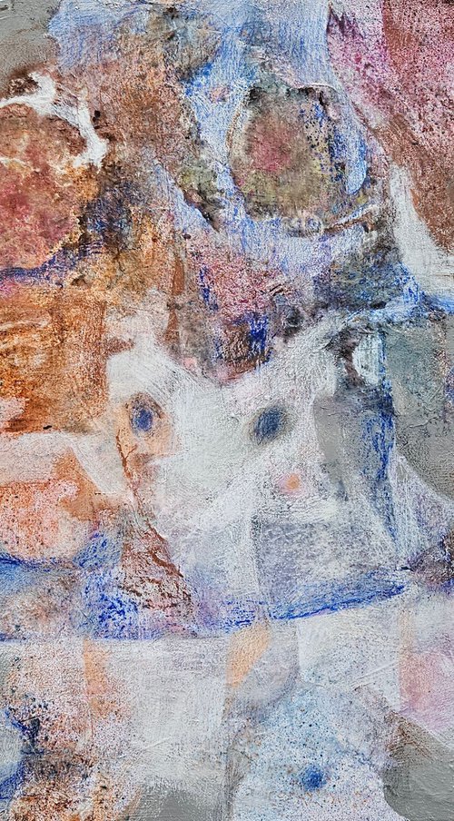 Afterimage. Textured abstract painting by Tatiana Hellum