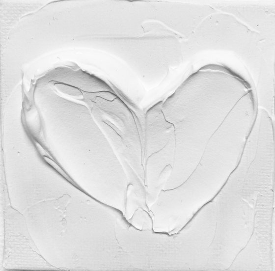 Heart in white