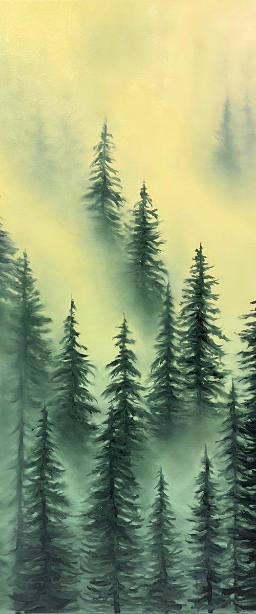 Mist at Down. Atmospheric Landscape by Alla Kallass