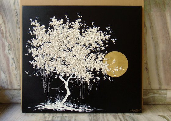 Blooming White Tree