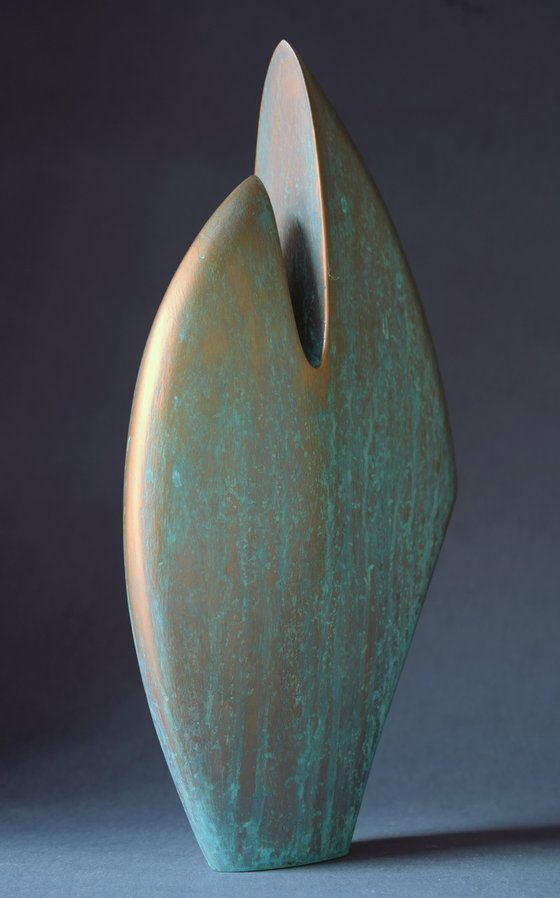 Abstract 03 | Resin/Copper Patina Sculpture