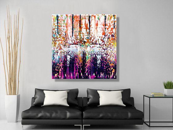 Feeling Freedom - XL LARGE,  ABSTRACT ART – EXPRESSIONS OF ENERGY AND LIGHT. READY TO HANG!