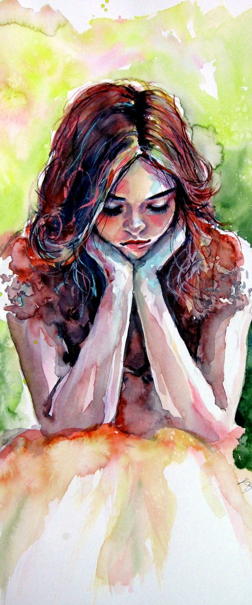 Thoughtful girl by Kovács Anna Brigitta