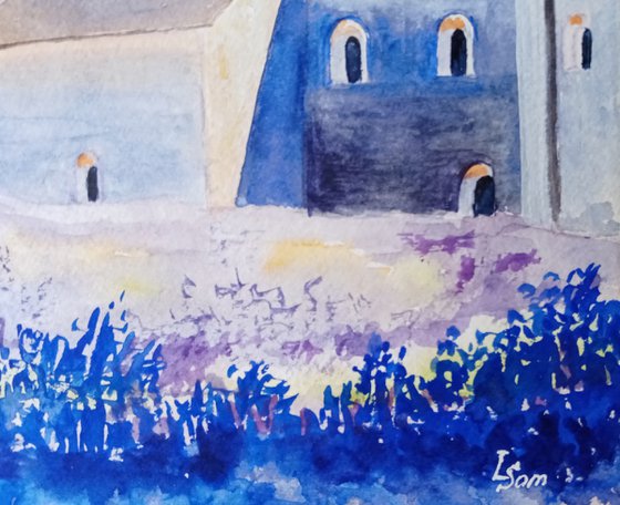 Bougainvillea and lavender
