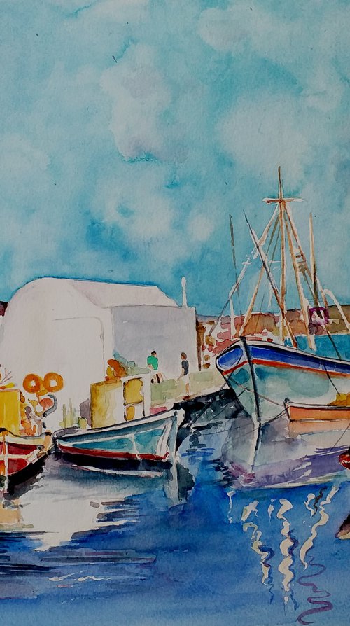 PAROS GREECE 49 x 36 cm by Zoran Mihajlović Muza