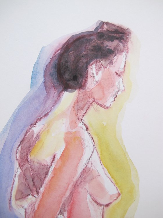 Standing female nude