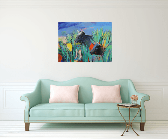 Cows Looking for Pineapples