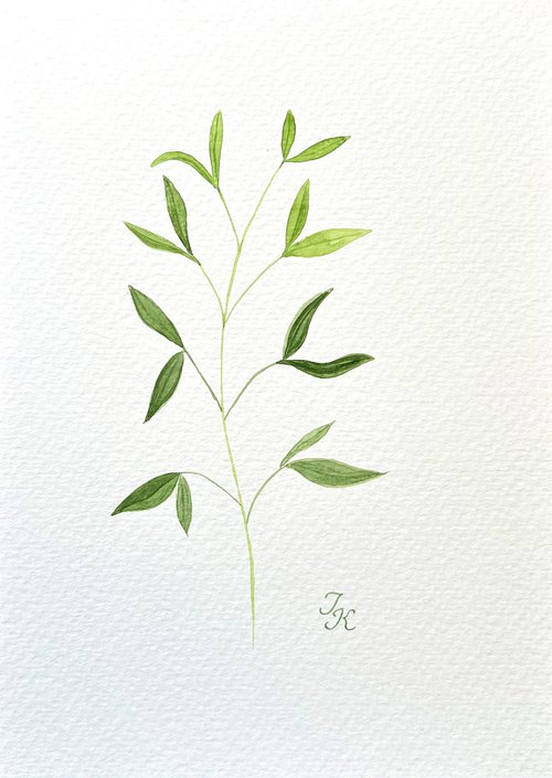 Green branch #6 by Tetiana Kovalova