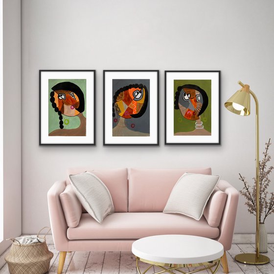 Selfie 11,12,13 (Triptych)