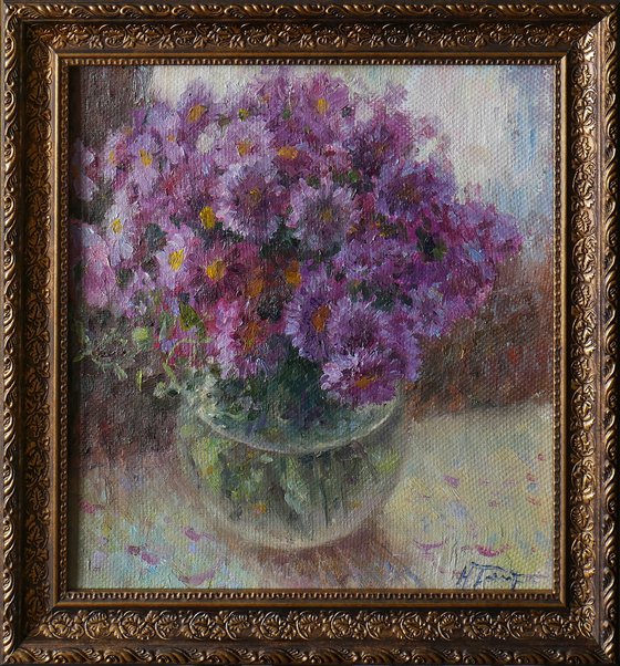 Purple Flowers painting